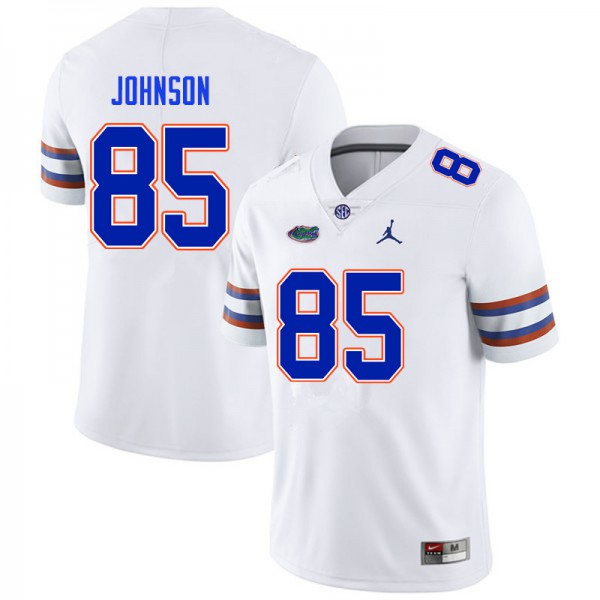 Men #85 Kevin Johnson Florida Gators College Football Jerseys White